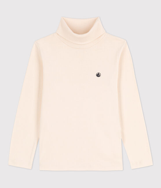 Sous-pull en coton enfant fille / garçon écru AVALANCHE