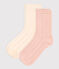 Lot de 2 paires de chaussettes point fantaisie enfant fille variante 2
