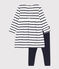 Ensemble robe marinière en coton bébé variante 1