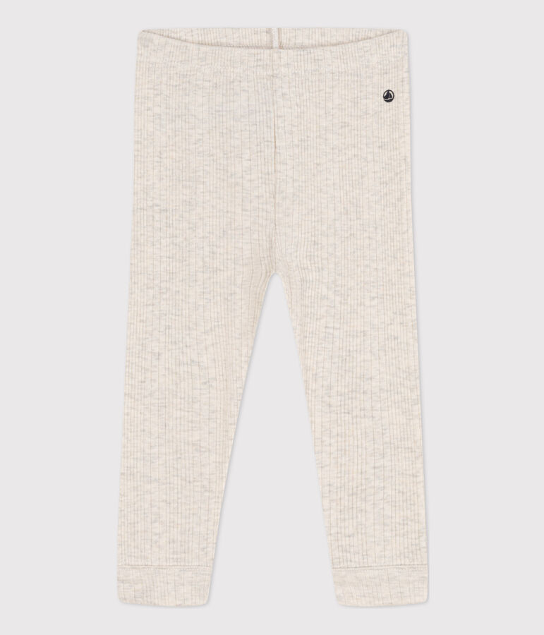 Legging en coton b&eacute;b&eacute; beige MONTELIMAR CHINE