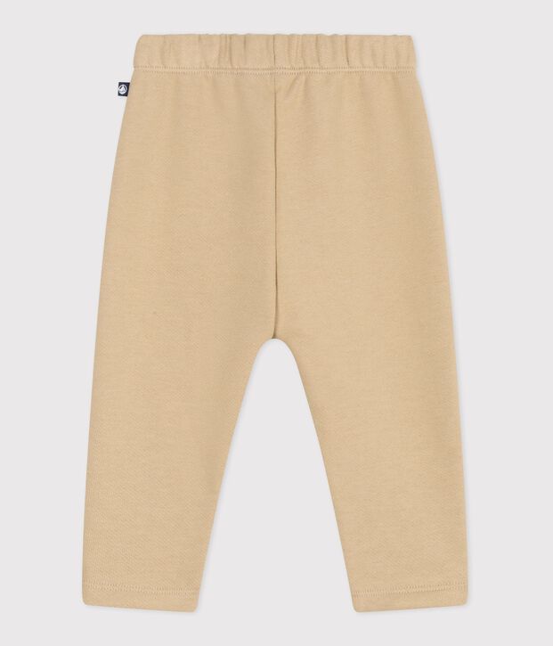 Pantalon de jogging b&eacute;b&eacute; en coton uni beige