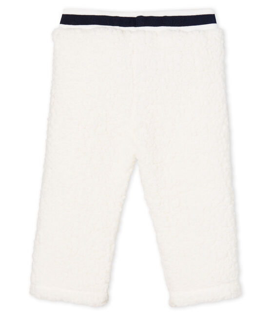 Pantalon bébé mixte en sherpa blanc MARSHMALLOW