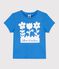 Tee-shirt manches courtes en coton enfant fille bleu BRASIER
