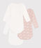 Lot de 3 bodies manches longues baleines roses en coton variante 1