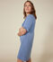 Chemise de nuit en coton ajouré femme bleu BEACH