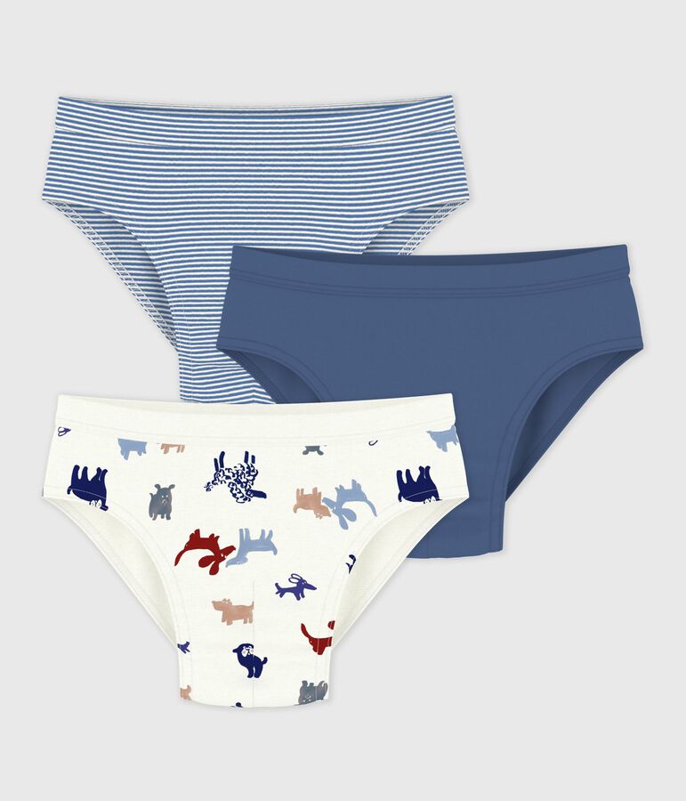 Lot de slips enfant en coton imprim&eacute; chiens variante 1
