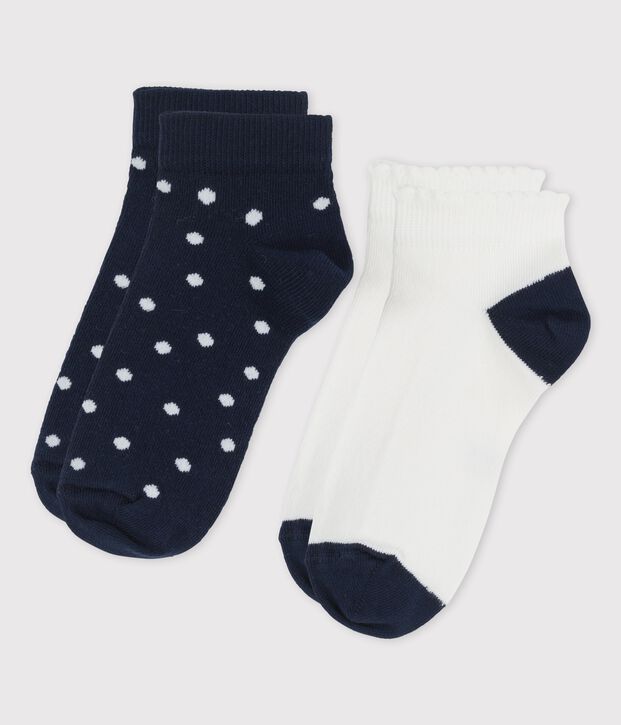 Lot de 2 paires de chaussettes enfant fille multicouleur