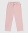 Pantalon enfant en velours uni rose JOLI