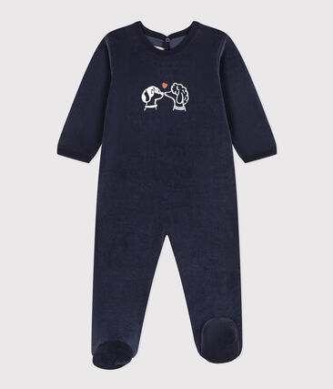 PETIT BATEAU - Pyjama bébé chiens en velours