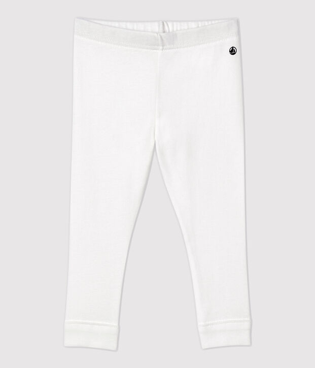 Legging en coton b&eacute;b&eacute; blanc