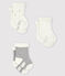 Trio de chaussettes bébé en tricot variante 1