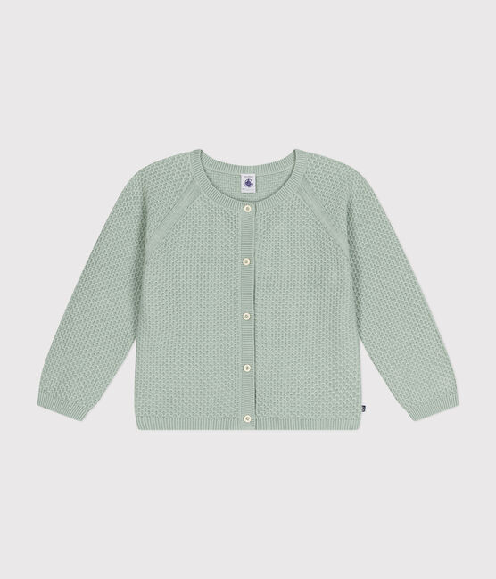 Cardigan en coton enfant fille vert HERBIER