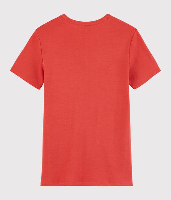 T-shirt col V iconique en coton Femme orange OURSIN