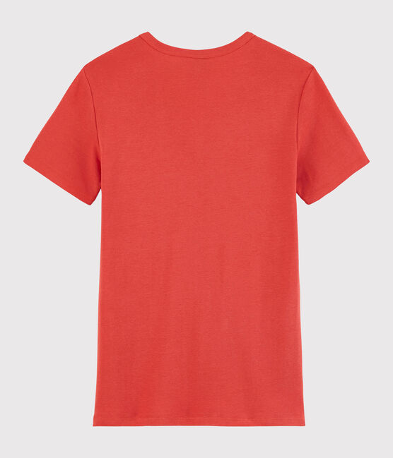 T-shirt col V iconique en coton Femme orange OURSIN