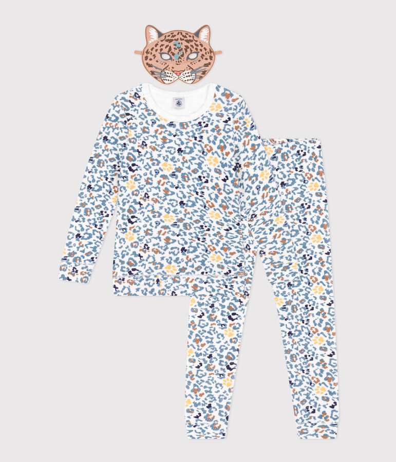 Pyjama d&eacute;guisement enfant avec un masque blanc MARSHMALLOW/blanc MULTICO