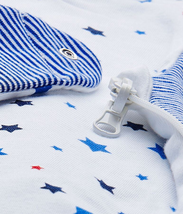 Gigoteuse b&eacute;b&eacute; gar&ccedil;on blanc ECUME/blanc MULTICO