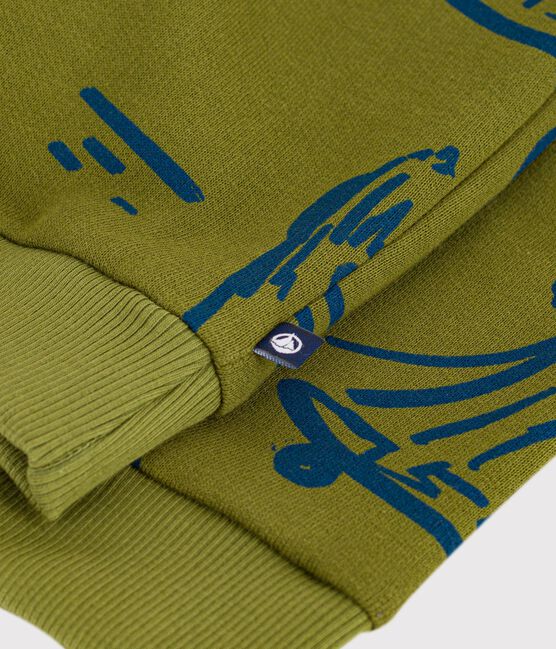 Sweatshirt enfant en coton imprimé bleu CEDAR/ OLYMPIC