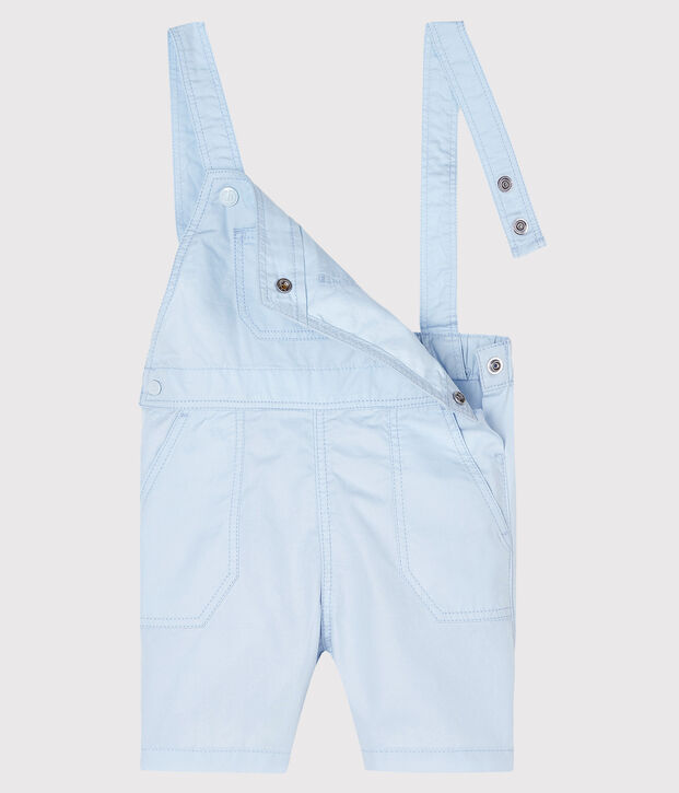 Salopette courte b&eacute;b&eacute; gar&ccedil;on bleu clair