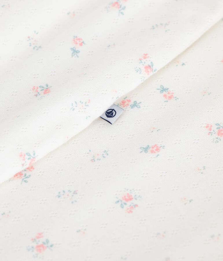 Gigoteuse b&eacute;b&eacute; en coton fleuri TOG 0.5 blanc/multicouleur