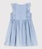 Robe sans manches enfant en coton bleu
