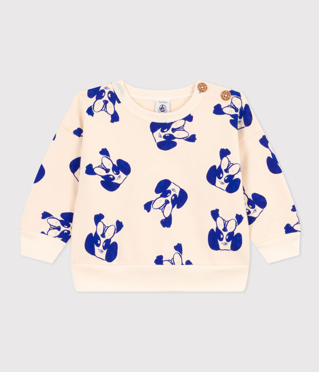 Sweatshirt en molleton imprim&eacute; b&eacute;b&eacute; &eacute;cru/multicouleur