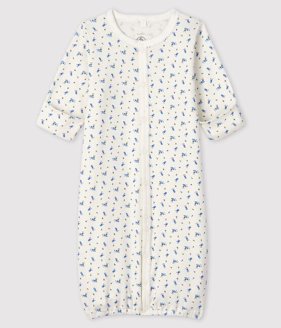 Combisac à imprimé fleur bébé fille en côte blanc MARSHMALLOW/blanc MULTICO