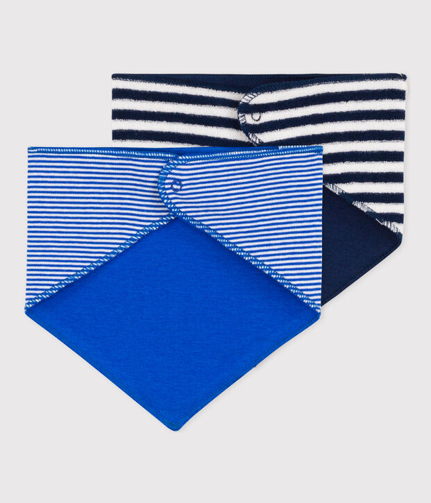 Lot de 2 bandanas ray&eacute;s b&eacute;b&eacute; multicouleur