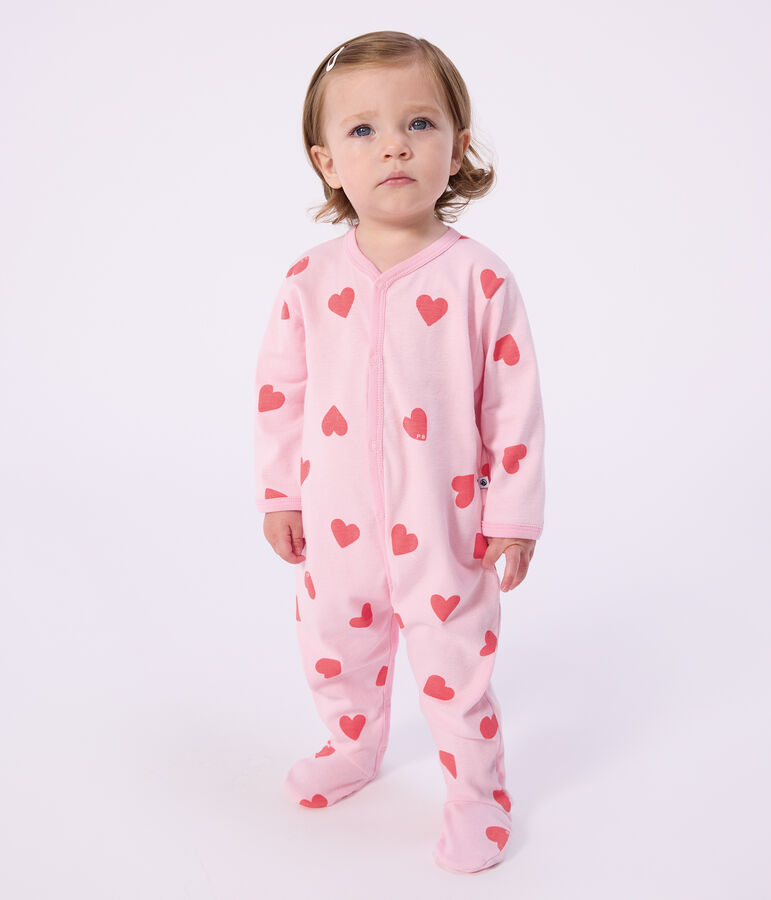 Pyjama b&eacute;b&eacute; en coton imprim&eacute; c&oelig;urs MARQUISE/ PEACHY