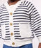 Cardigan en jersey épais bébé blanc MARSHMALLOW/bleu SMOKING