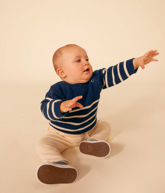Pull en coton bébé bleu MEDIEVAL/ AVALANCHE
