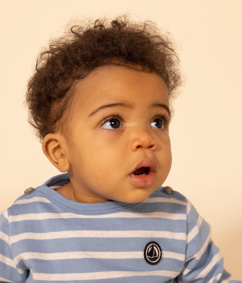 Marini&egrave;re en jersey &eacute;pais b&eacute;b&eacute; bleu/beige