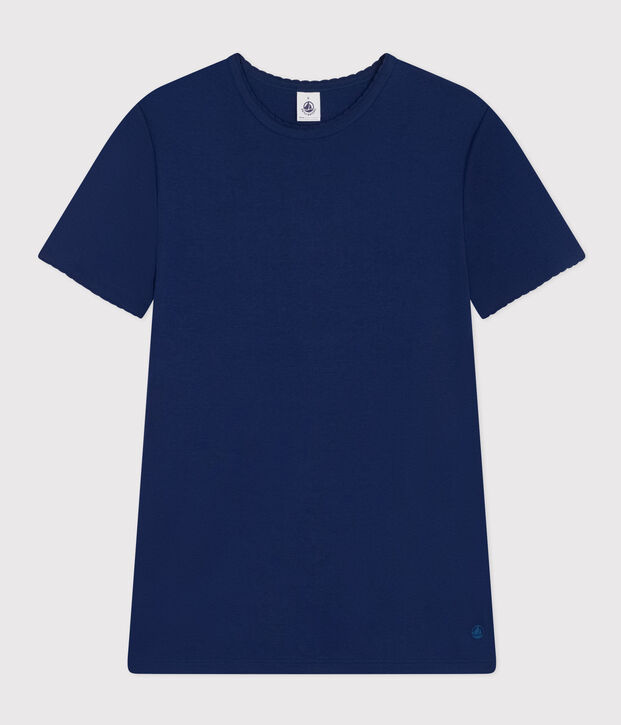 Tee-shirt L'ICONIQUE cocotte en coton Femme bleu fonc&eacute;