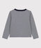 Cardigan en double jersey enfant fille bleu SMOKING/blanc MARSHMALLOW