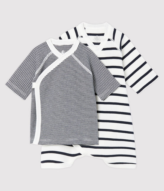 Lot body kimono et brassière bébé en côte variante 1