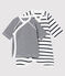 Lot body kimono et brassière bébé en côte variante 1
