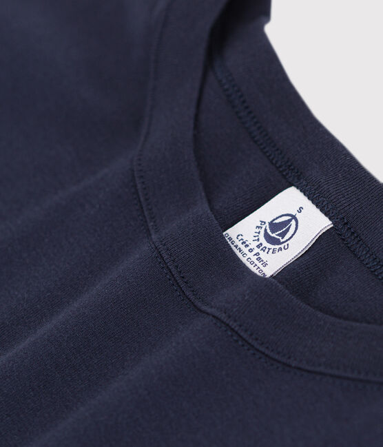 Tee-shirt L'ICONIQUE col rond en coton Femme bleu SMOKING