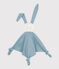 Doudou 130 printemps en coton bleu ENNEIGE