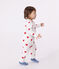 Dors-bien sans pieds cœur bébé en coton blanc MARSHMALLOW/rouge TERKUIT