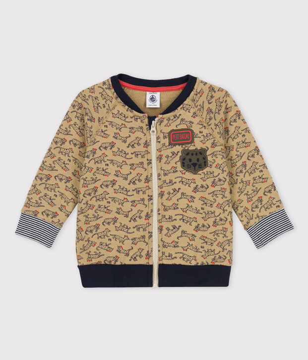 Teddy en molleton b&eacute;b&eacute;. beige/multicouleur