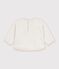 Sweatshirt b&eacute;b&eacute; en coton uni et motif bateau beige chin&eacute;