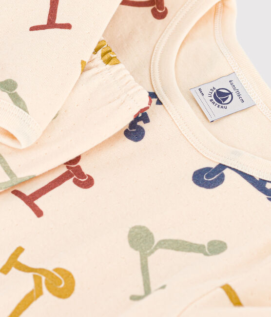Pyjama imprimé en coton enfant blanc AVALANCHE/ MULTICO