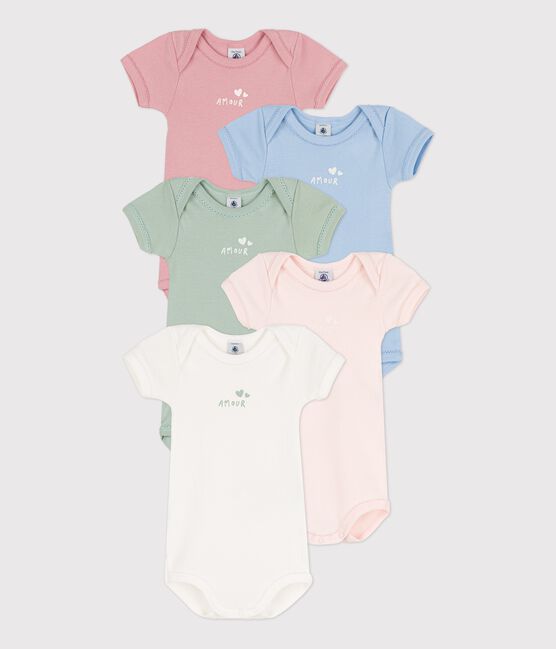 Lot de 5 bodies manches courtes en coton variante 1