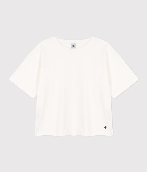 T-shirt LE BOXY en coton Femme blanc