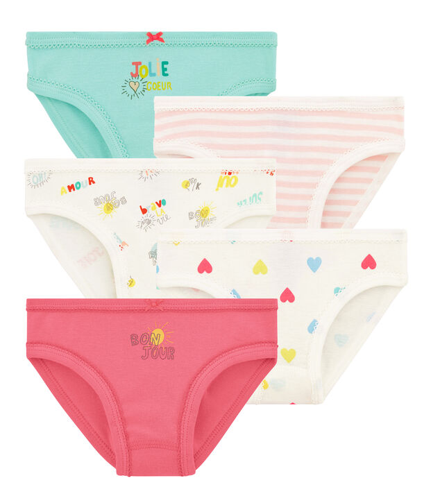Lot de 5 culottes petite fille multicouleur