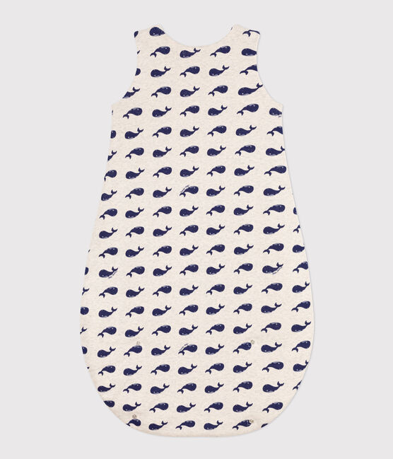 Gigoteuse baleines marines en coton beige MONTELIMAR/bleu MEDIEVAL
