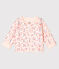 Cardigan bébé en tubique matelassé rose FLEUR/blanc MULTICO