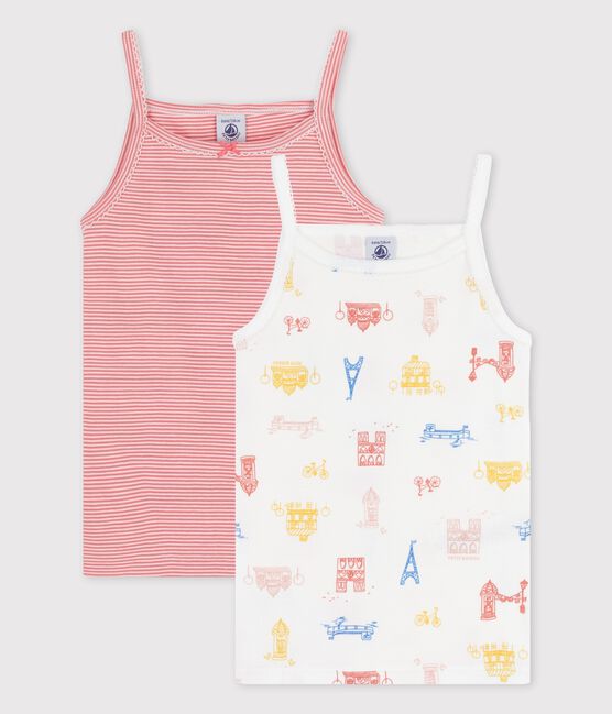 Lot de 2 chemises à bretelles Paris petite fille en coton variante 1