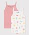 Lot de 2 chemises à bretelles Paris petite fille en coton variante 1
