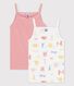 Lot de 2 chemises à bretelles Paris petite fille en coton