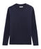Pull marin en coton tricot côte 1x1. bleu SMOKING